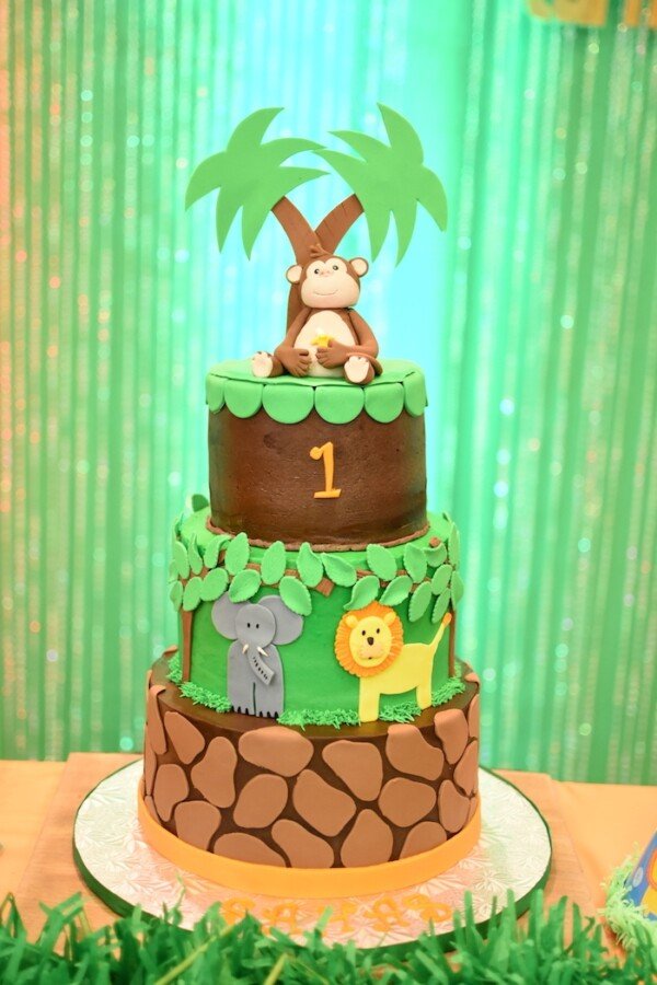Jungle themed birthday - Birthday Cake