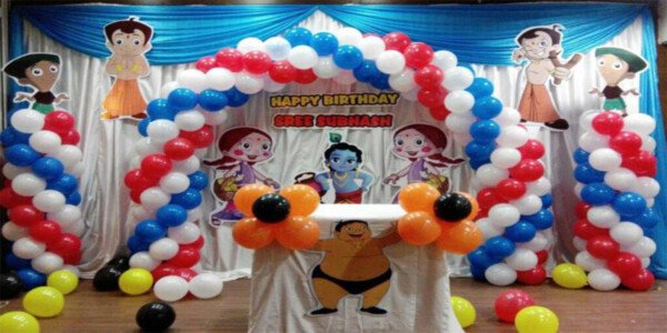Chota Bheem themed birthday - Birthday Stage