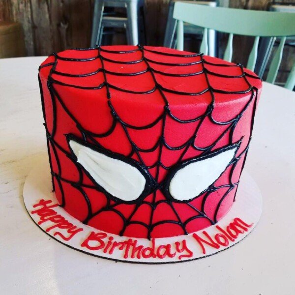 Spiderman themed birthday - Entrance decoration